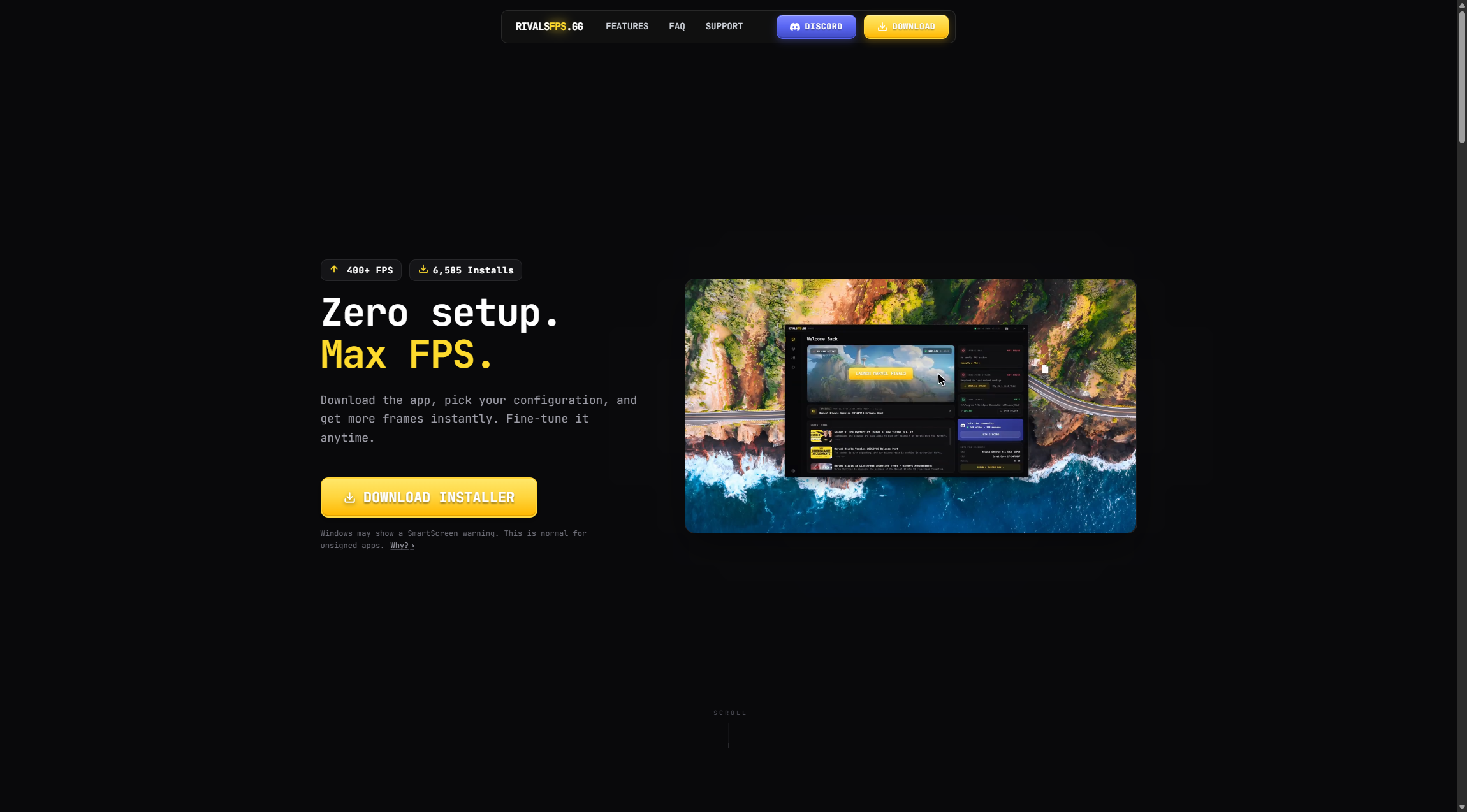 Rivals FPS — website screenshot